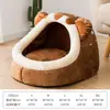 2026 Nueva Cama para Gatos tipo Cuna Lunar Semicerrada para Otoño e Invierno, Cama Caliente para Mascotas para Gatos y Perros Pequeños