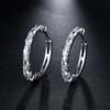 Moda Europea y Americana Aretes Plateados Elegantes Aretes para Mujer Deslumbrantes Coloridos de una Sola Fila con Circonitas Joyería de Venta Caliente Transfronteriza