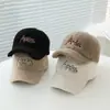 Gorra de Béisbol de Otoño e Invierno para Niños, Letra de Ángel, Gorra de Pico de Pato, Gorro Cálido Casual para Niños y Niñas