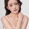 Colar de Pérolas Ninina Shijia Fivela Magnética Estilo Francês Feminino Luxo Leve Nicho Acessórios de Colar Corrente para Clavícula Retrô