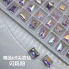 Diamante de Cristal Rectangular de Ángulo Recto con Base Puntiaguda Transparente Hielo Brillante Dulce de Roca Diamante para Uñas Decoración de Uñas de Lujo Ligero K9 de Alta Calidad