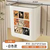 Cubo de basura grande para cocina de pared para uso doméstico, diseñado para puertas de gabinetes, no necesita agacharse, contenedor sin tapa, cesta para toallas de papel