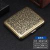 Caja de Cigarrillos de Metal con Tapa abatible, Flor Condensada de Bronce Tallada, Paquete de 20 Unidades, de Doble Cara, abatible, el más vendido del fabricante, compatible con envío directo