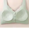 Sujetador de Espalda Invisible con Botones Frontales en Talla Grande con Copas Completamente Fijas de Algodón con Látex y Tirantes Anchos