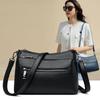 Bolso de piel suave para mujer, novedad de 2024, sencillo, multicapa, para madres de mediana edad, bandolera de hombro, mochila pequeña para mujer.