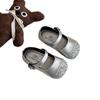Zapatos pequeños de cuero para niñas, primavera 2025, nuevos zapatos de princesa con lentejuelas coreanas estilo Chanel para niños, zapatos de bebé con suela suave