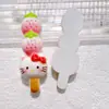 Gato de fruta pequeno, espinheiro cristalizado, adesivos de brinquedo para acessórios de cabelo DIY feitos à mão, presilhas de cabelo, pequenos acessórios de resina, chaveiros