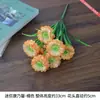 Mini Clavel Flor Artificial Jarrón de Escritorio Arreglo Floral Decoración de Escritorio de Dormitorio Ramo de Decoración Fresca Pastoral para el Hogar