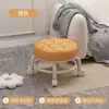 Banqueta pequena para casa com rodízios giratórios, banqueta redonda baixa, costura de beleza e banco para pedicure, cadeira de sala de estar, banqueta de aprendizado para crianças