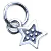 Plata de Ley S925 Plata Tailandesa Estrella Corazón Colgante Pulsera de Cuentas DIY Collar Corazón de Melocotón Estrella de Cinco Puntas Accesorios Colgante