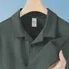 Camisa Polo de Manga Corta de Algodón Modal Seda Helada con Cuello de Gaviota para Hombre 2026 Verano Nueva Superior de Negocios con Cuello de Solapa