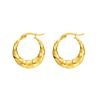 Brincos de aço titânio hidráulico galvanizado a ouro real 18K, fivela de orelha geométrica de alta qualidade, não desbota, brincos de moda estilo europeu e americano