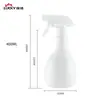 Botella pulverizadora de plástico blanco de 400 ml, operada manualmente, para agente de limpieza, gran capacidad, pulverización fina, agente de limpieza desodorizante para interiores