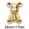 Ouro Galvanizado e Prata Urso DIY Joias Capa de Celular Grampo de Cabelo Copo de Água Papelaria Fivela de Sapato Acessórios de Resina Fresco e Doce