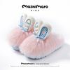 Pantuflas de Algodón Conejo Pícaro Lindo Dibujo Animado Baotou 2025 Pantuflas de Felpa Dormitorio Hogar Calientes Zapatos de Algodón para Niños Grandes