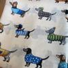 Bufanda de Algodón y Lino para Otoño e Invierno Venta Caliente Transfronteriza 180X90 Chal Literario de Viaje para Mujer Patrón de Perro Bufanda Larga Cálida