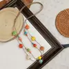 Colar de Coração de Cerâmica Doce Arco-Íris Retro Nicho Verão Dopamina Camadas Colar Fabricante Atacado
