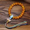 Cuentas budistas de hueso de yak del Tíbet, estilo étnico vintage desgastado, para llevar en la mano, accesorios decorativos, artículo popular para venta al por mayor
