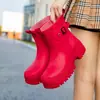 Botas de lluvia de moda populares transfronterizas para mujer, zapatos de lluvia nuevos de caña corta, zapatos de agua, zapatos de goma para pesca al aire libre, zapatos nuevos de estilo para cocina al aire libre