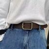 Cinturón con hebilla de alfiler para hombre, estilo coreano, para jeans, moderno, retro, sencillo y combinable, para hombres y mujeres jóvenes.