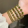 Pulsera con Cierre de Gota de Agua en Forma de Corazón de Zircón, Pulsera de Lujo Ligero de Gama Alta, Joyería Dulce y Versátil Estilo Commuter para Mujeres