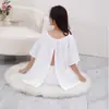 Ropa ligera de moxibustión y masaje de verano, delgada, transpirable, fácil de lavar, secado rápido, con mangas, cierre de botón en la espalda, estilo pullover, adecuada para fisioterapia y sauna