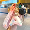 Chaveiro de Letra Criativo Preenchido com Óleo Moda Feminina Colorido Pingente de Bola Flutuante Anel de Chaveiro para Bolsa de Casal