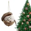 Decorações de Natal Esquilo Castanho Ouriço Transfronteiriças Enfeites para Árvore de Natal Acrílico Impresso Plano 2D