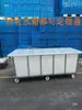 Carrinho para Tanque de Água de Pneu de Borracha Espessado com Rodas, Carrinho para Tingimento e Acabamento de Alimentos e Têxteis, Carrinho para Linho com Rodas, Caixa Plástica Móvel