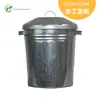 Cubo de Basura de Hierro Galvanizado con Tapa 7L Color Natural Contenedor de Almacenamiento de Basura Doméstico Pequeño de Doble Asa Cubo de Basura de Chapa Galvanizada