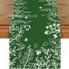 Ventas Directas de Fábrica, Artículo Popular Transfronterizo. Camino de Mesa de San Patricio, Camino de Mesa Personalizado de Trébol de Cuatro Hojas, Camino de Mesa Decorativo para Mesa de Comedor