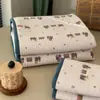 Exportado a Corea, Juego de Tres Piezas de Cubre Cama de Algodón Doble Cara, Colcha de Algodón Acolchada de Cuatro Estaciones Antideslizante Libre de Arrugas, Colchoneta de Tatami