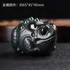 Adorno de Mano de Rana Dorada de Jade Verde Hetian de Xinjiang, Adorno de Mano de Material Fino Tigre y Pixiu, Adorno de Mano de Jade Negro, Suministro para Transmisión en Vivo