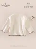 Nueva ropa infantil y para niños pequeños de otoño, clase A, camiseta suave y cómoda de manga larga para bebés niñas con bordes de volantes, camiseta básica versátil