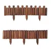 Valla de madera carbonizada anticorrosión para jardín exterior, decoración interior de jardín de infantes, valla para árbol de Navidad, valla de madera maciza, transfronterizo