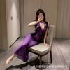 No te pierdas la noche ropa interior divertida sexy encaje vestido morado deseo puro qing pijama tentación qqny uniforme