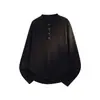 Camiseta popular para hombre en stock, estilo old money, polo para otoño e invierno, camiseta de manga larga retro americana de talla grande con cuello Henry para hombre