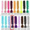 Tendencia Cuerda de Color para Rastas de Seda de Alta Temperatura Trenza de Cabello de un Solo Color Peluca de Rastas Trenzas Jumbo para Niños Cabello