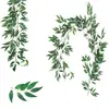 Rattan de Eucalipto Artificial Arreglo de Decoración de Boda Planta Verde Enredadera Hoja de Eucalipto Encriptada Rattan de Eucalipto