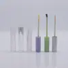 Tubo para cílios com cabeça de escova espiral, tubo vazio para delineador líquido, frasco de cola para cílios postiços, frasco redondo para cola de pálpebra dupla personalizado e estiloso