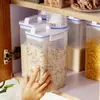 Contenedor de Arroz Sellado Estilo Japonés con Taza Medidora, Caja Almacenadora de Granos a Prueba de Humedad y Insectos, Contenedor para Comida de Gatos y Perros, Tarro de Almacenamiento de Arroz