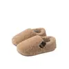 Pantuflas de Algodón con Suela Gruesa para Hombre 2026 Nuevo Estilo Otoño/Invierno Interior Más Terciopelo Cálido Sensación de Pisar Mierda Cubre Talón Zapatos de Algodón para el Hogar Hombres