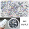 Lantejoulas para nail art em formato de coração com laser de celebridade da internet, atacado, estrelas mágicas japonesas, borboleta, redondo, adesivo para unha DIY