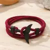 Pulseira Tecida Cauda de Peixe Mais Vendida Multicor Fivela Ajustável Corda Trançada Moda Casal Estudante Acessórios de Corda para Mão