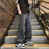 Jeans Rectos de Verano para Hombre 2024 Nuevos Delgados Estilo Americano Marca de Moda Sueltos High Street Ropa de Trabajo Pantalones Casuales
