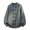 Nuevo Suéter Cardigan de Punto Doble Botonadura Holgado para Hombre Otoño/Invierno 2026 Moda Juvenil Casual Suéter