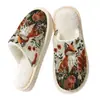 Fornecimento Exclusivo Transfronteiriço de Pantufas de Algodão com Estampa de Vaca das Terras Altas para Homens, Pantufas de Casal para Outono e Inverno, Pantufa de Pé Transfronteiriça Jit Peça Única Dropshipping