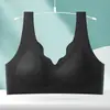 Ropa interior sin costuras de seda helada con sensación de segunda piel para mujer, realzador de busto pequeño, push-up, soporte suave, sin tirantes, top de espalda bonito, sujetador base
