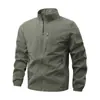 Jaqueta masculina oversized estilo workwear, adequada para primavera e outono, de corte solto, casual, moderna e versátil. Impressão de logotipo personalizado disponível