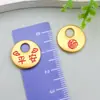 Accesorios Tradicionales para Joyería DIY Chapados en Oro Aleación Esmalte Festivo Candado de Paz Etiqueta de Alegría Pulsera Colgante de Llave